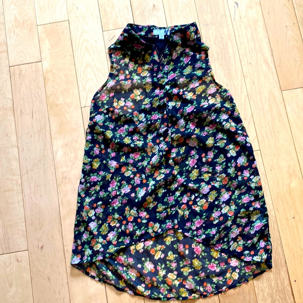 Black Floral Top
